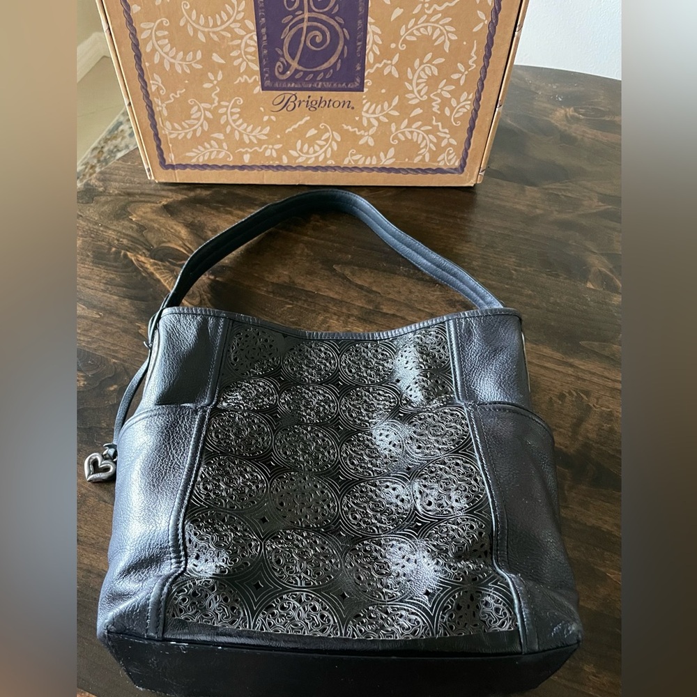 Brighton Soraya Black Leather Bag